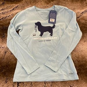 Life is good long sleeve cotton shirt - XS